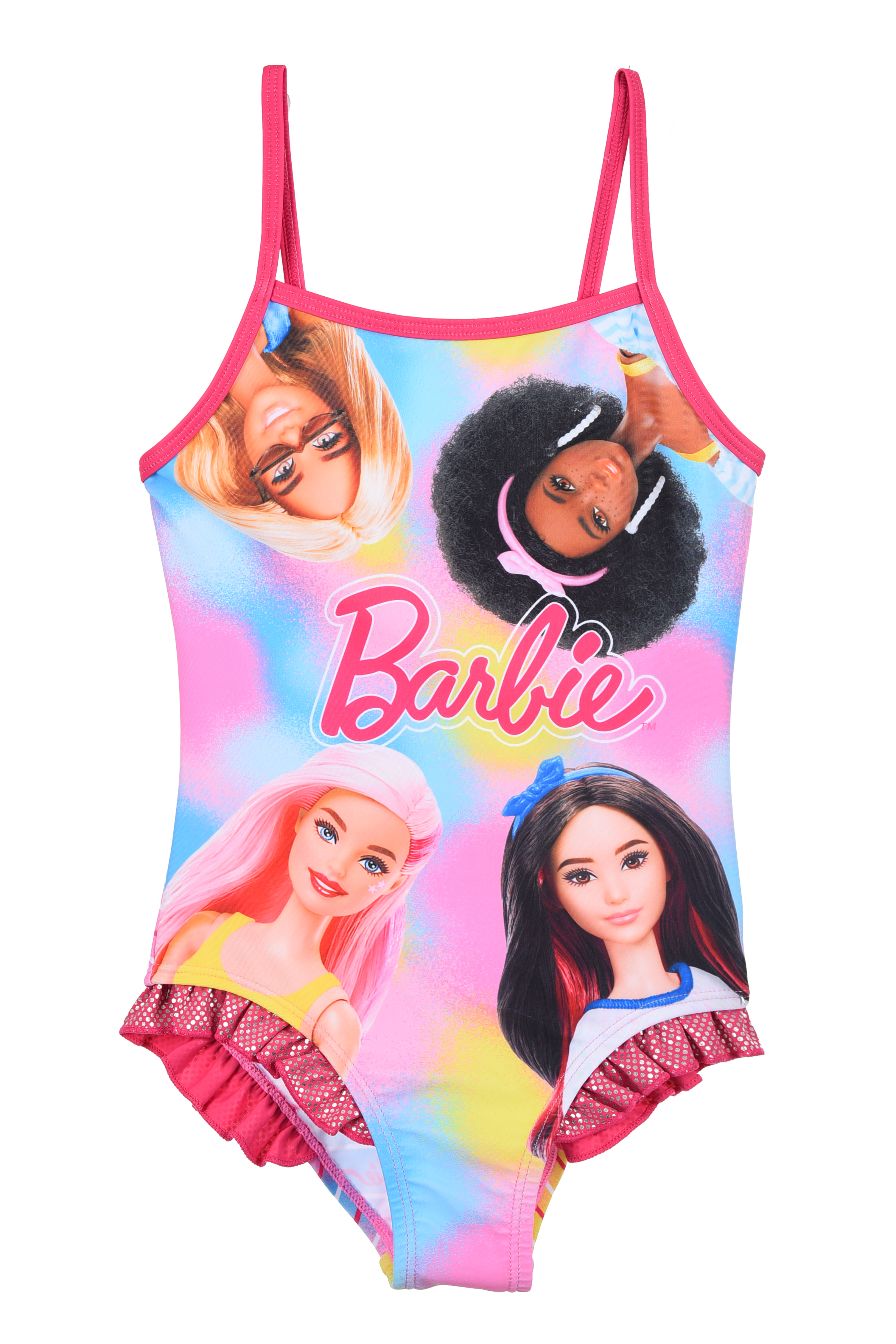 Costume Mare Barbie Mattel Intero 1 Pezzo Bambina Piscina - Ye18206fucsia