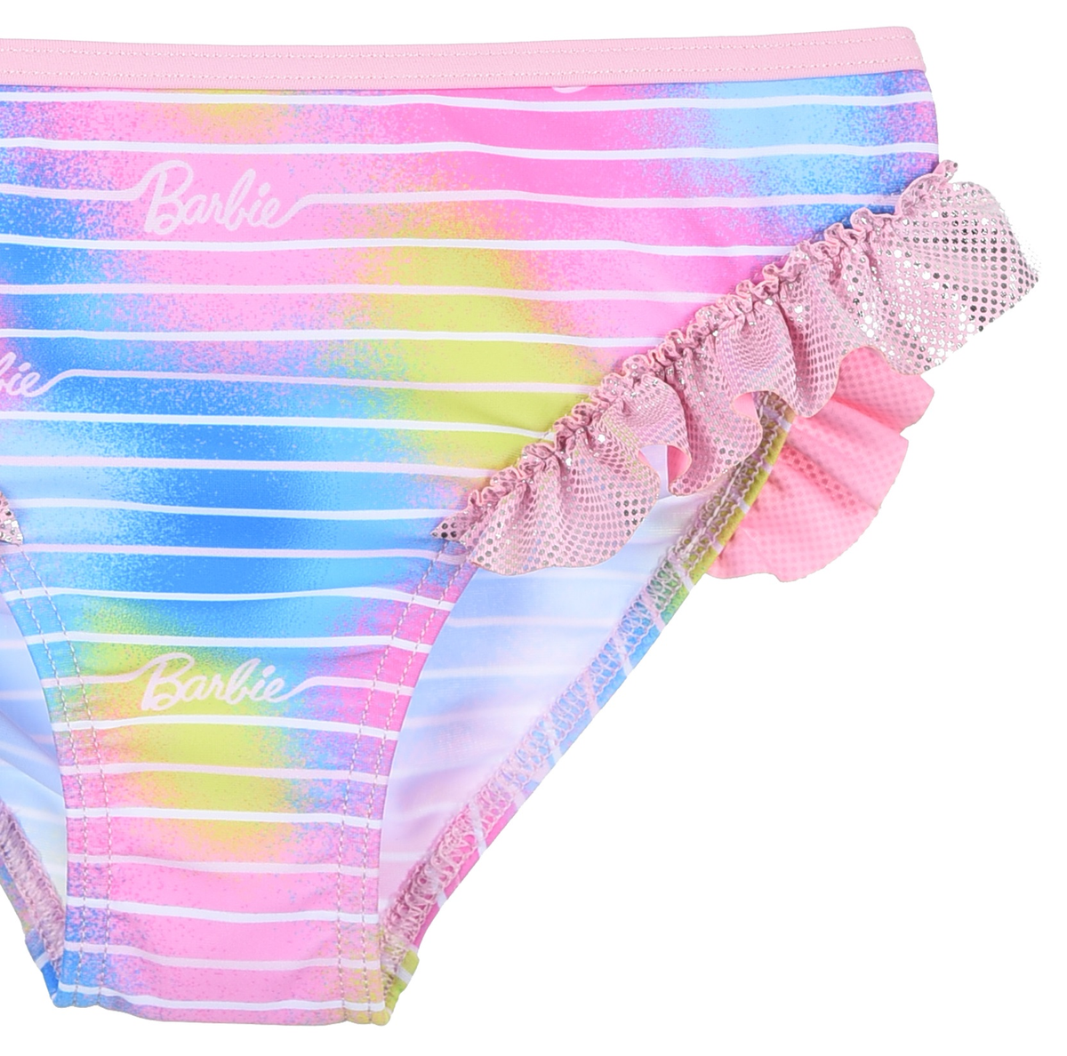Costume Mare Barbie Mattel Bikini 2 Pezzi Top e Slip Piscina - Ye18207rosa