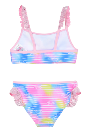 Costume Mare Barbie Mattel Bikini 2 Pezzi Top e Slip Piscina - Ye18207rosa