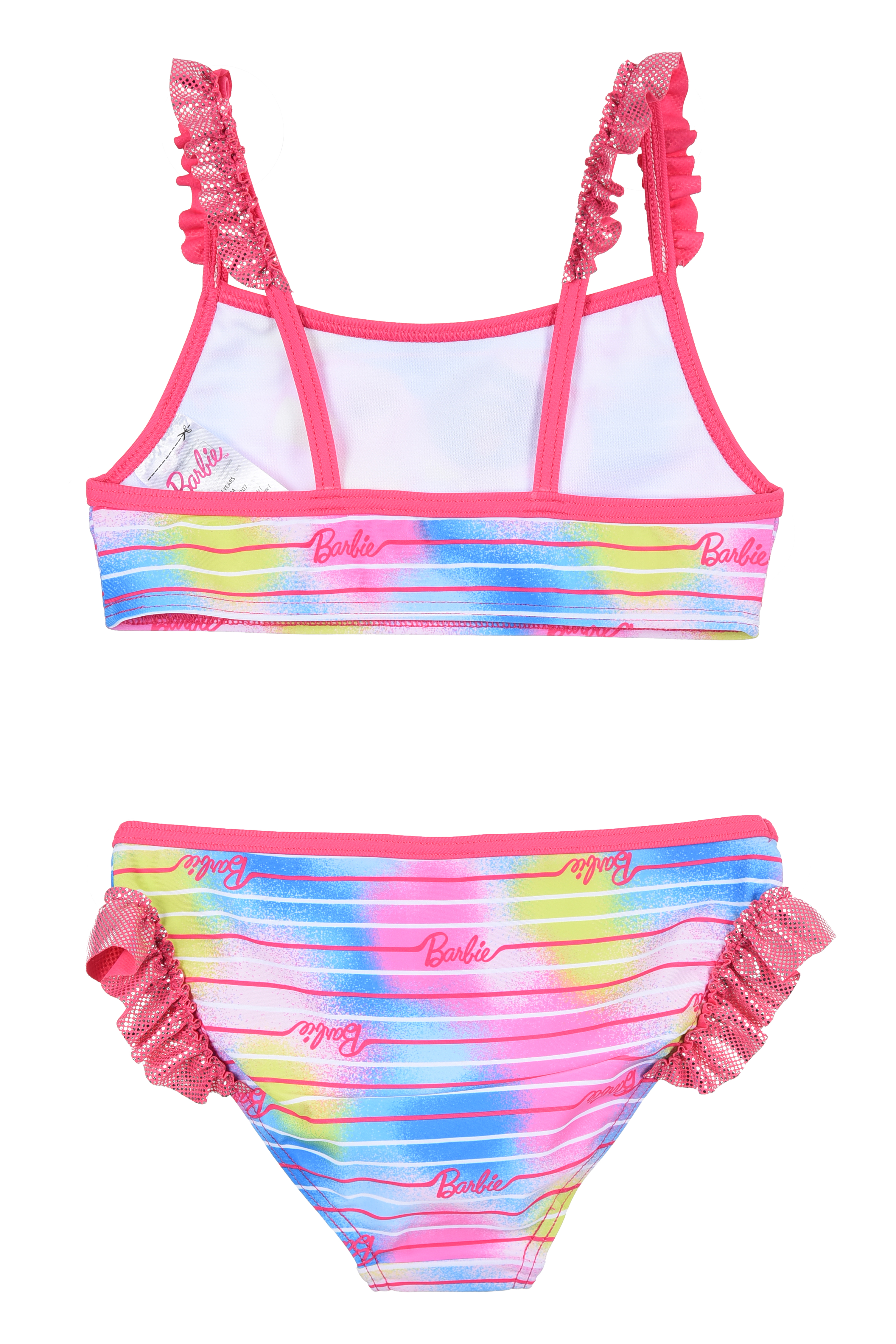 Costume Mare Barbie Mattel Bikini 2 Pezzi Top e Slip Piscina - Ye18207fucsia