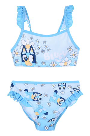 Costume da Bagno Bluey Bikini 2 Pezzi Top e Slip Bambina Piscina Mare- Ye18004.grs/celeste