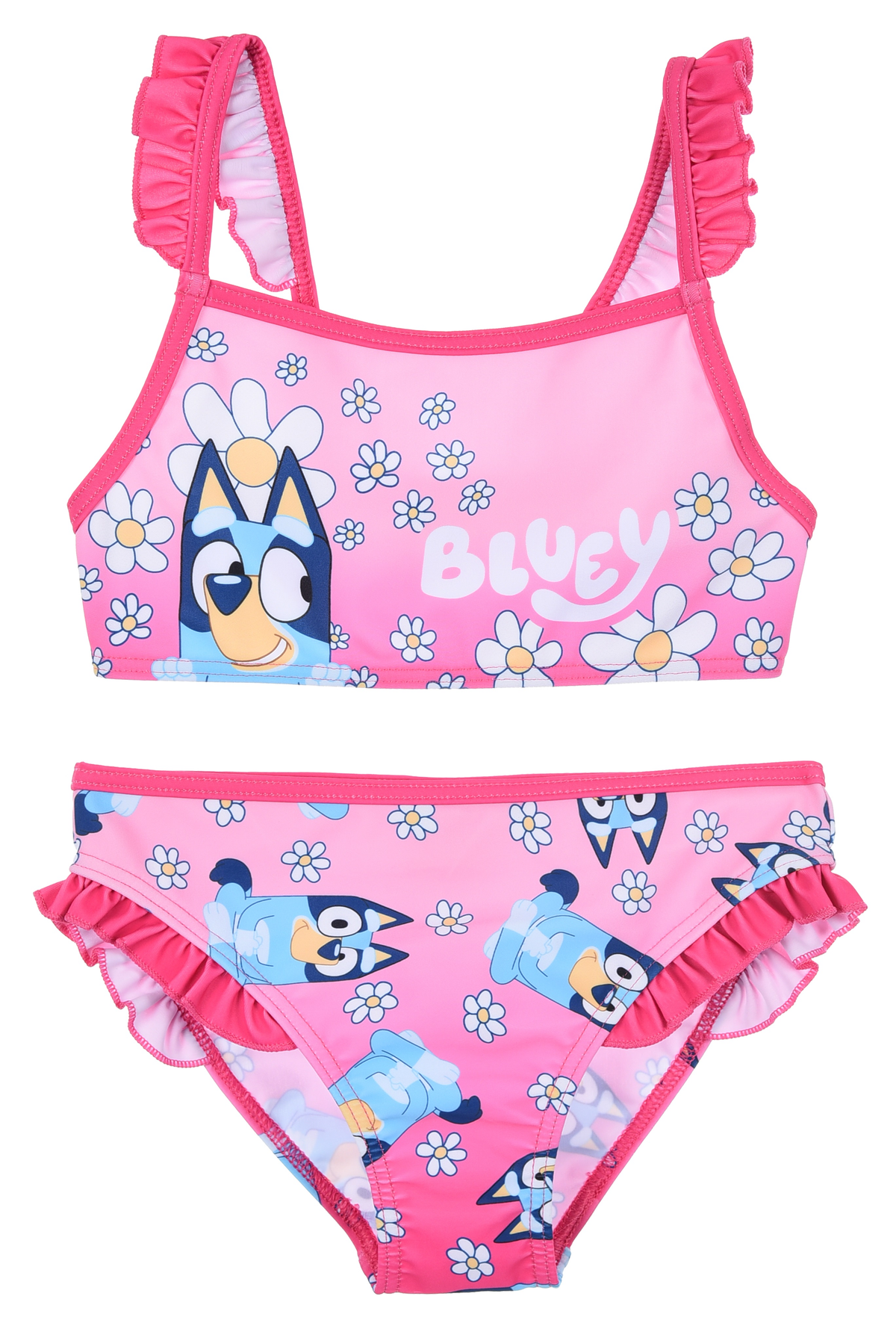 Costume da Bagno Bluey Bikini 2 Pezzi Top e Slip Bambina Piscina Mare- Ye18004.grs/fucsia