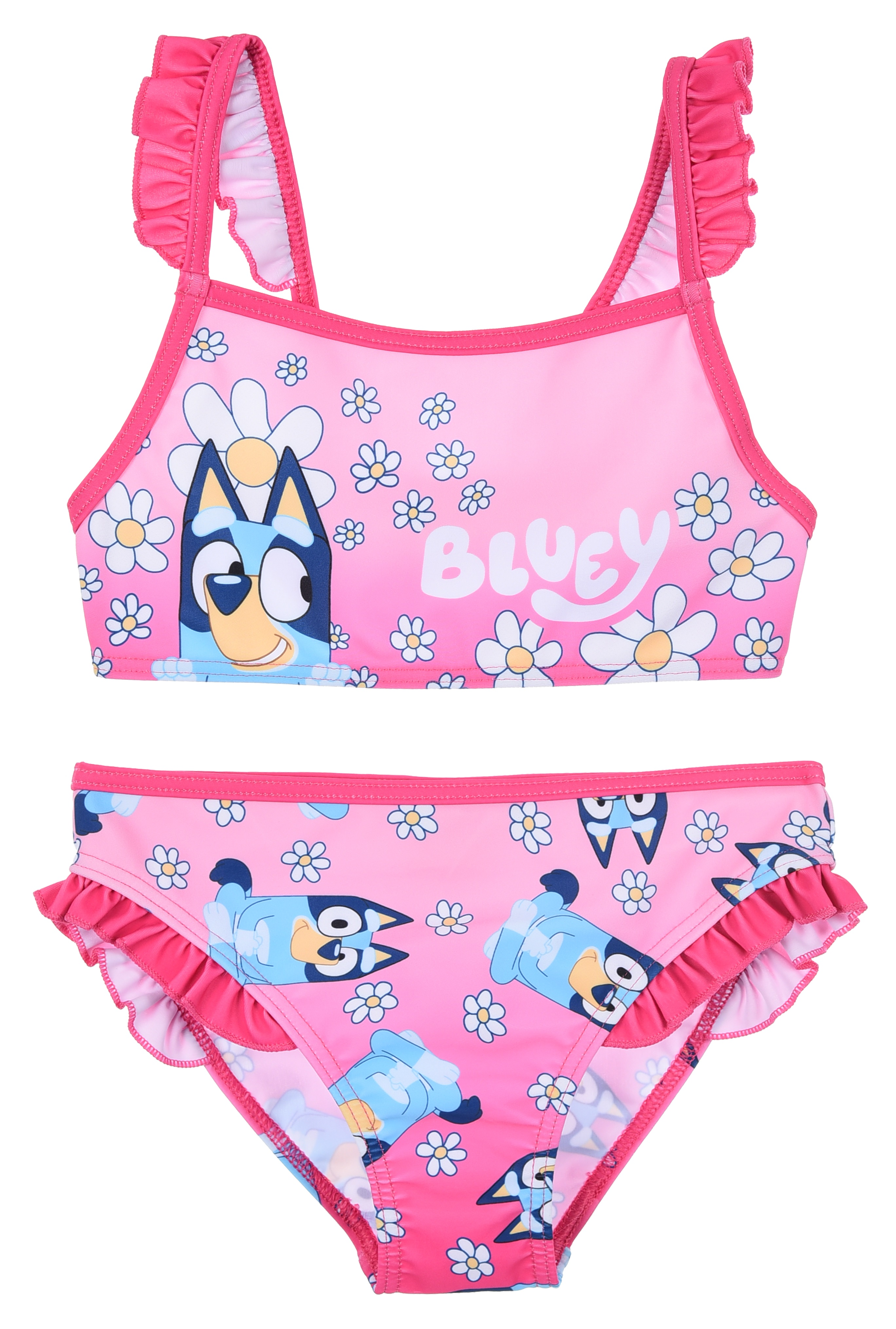 Costume da Bagno Bluey Bikini 2 Pezzi Top e Slip Bambina Piscina Mare- Ye18004.grs/fucsia