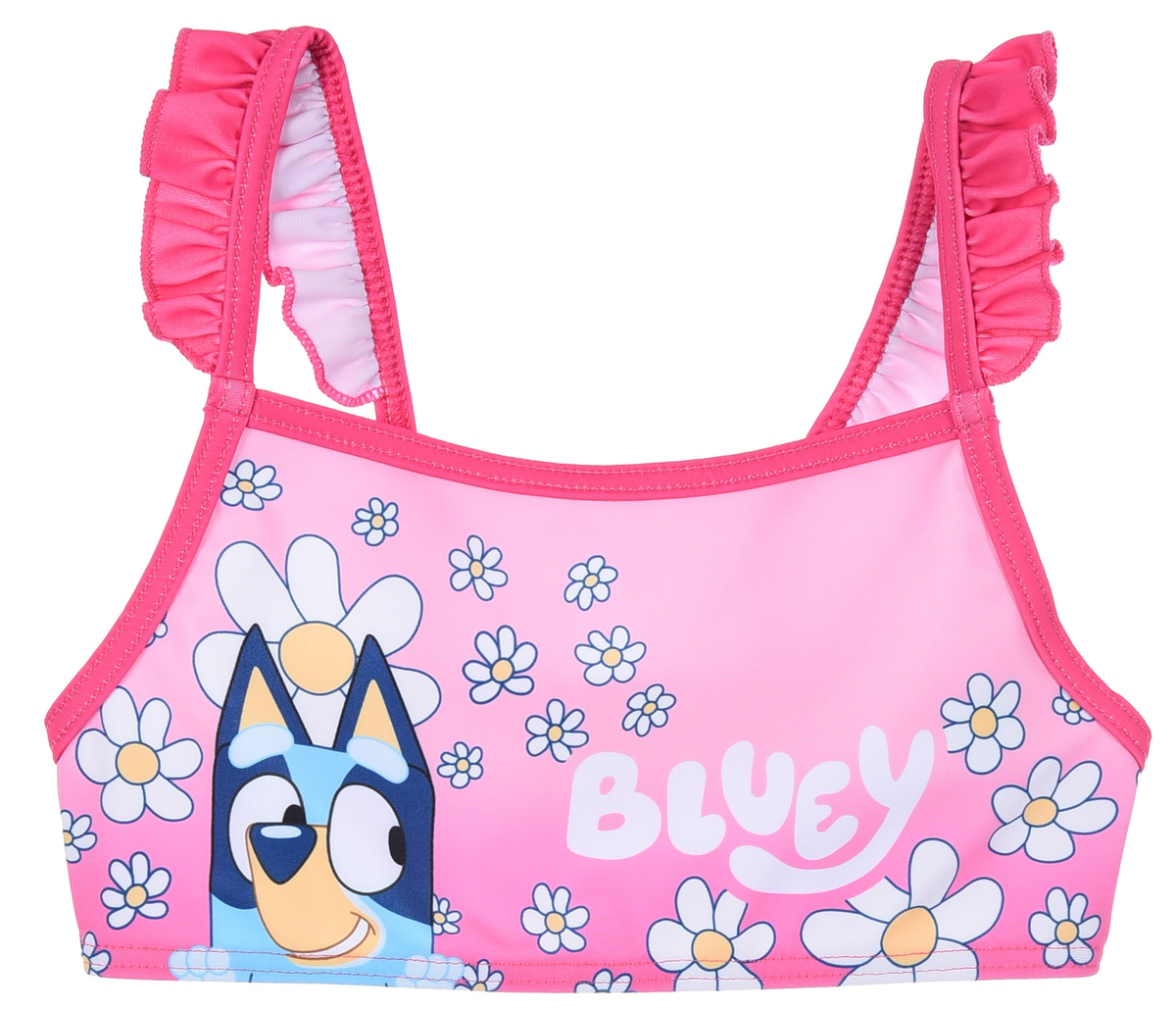 Costume da Bagno Bluey Bikini 2 Pezzi Top e Slip Bambina Piscina Mare- Ye18004.grs/fucsia