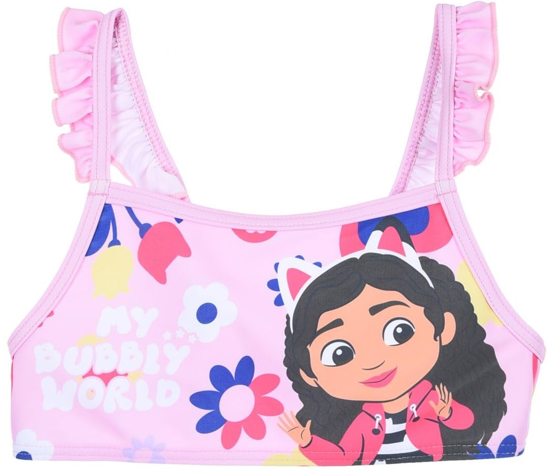 Costume Mare Gabby's Dollhouse Bikini 2 Pezzi Top e Slip Bambina Piscina - Ye18052rosa