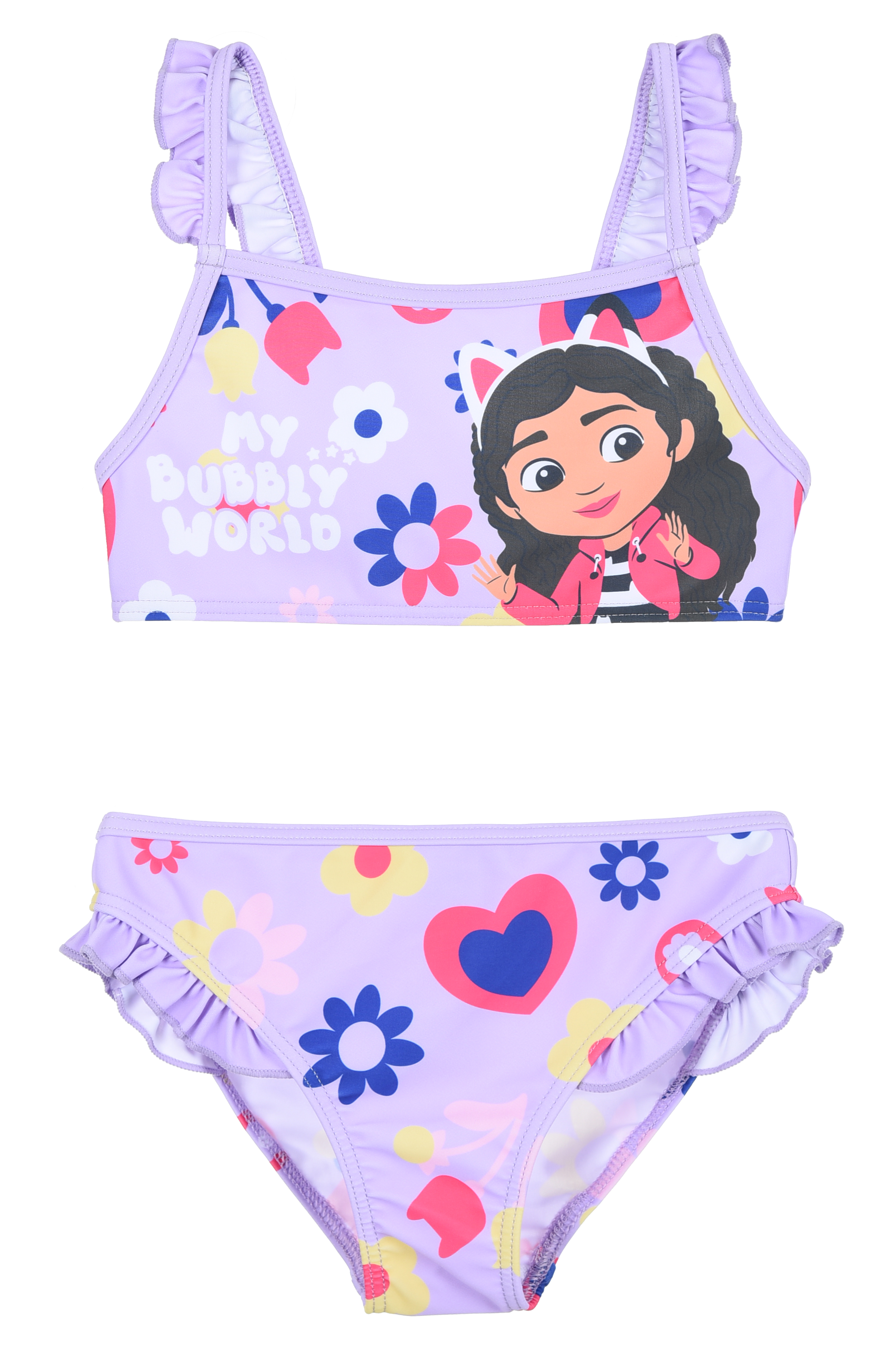 Costume Mare Gabby's Dollhouse Bikini 2 Pezzi Top e Slip Bambina Piscina - Ye18052lilla