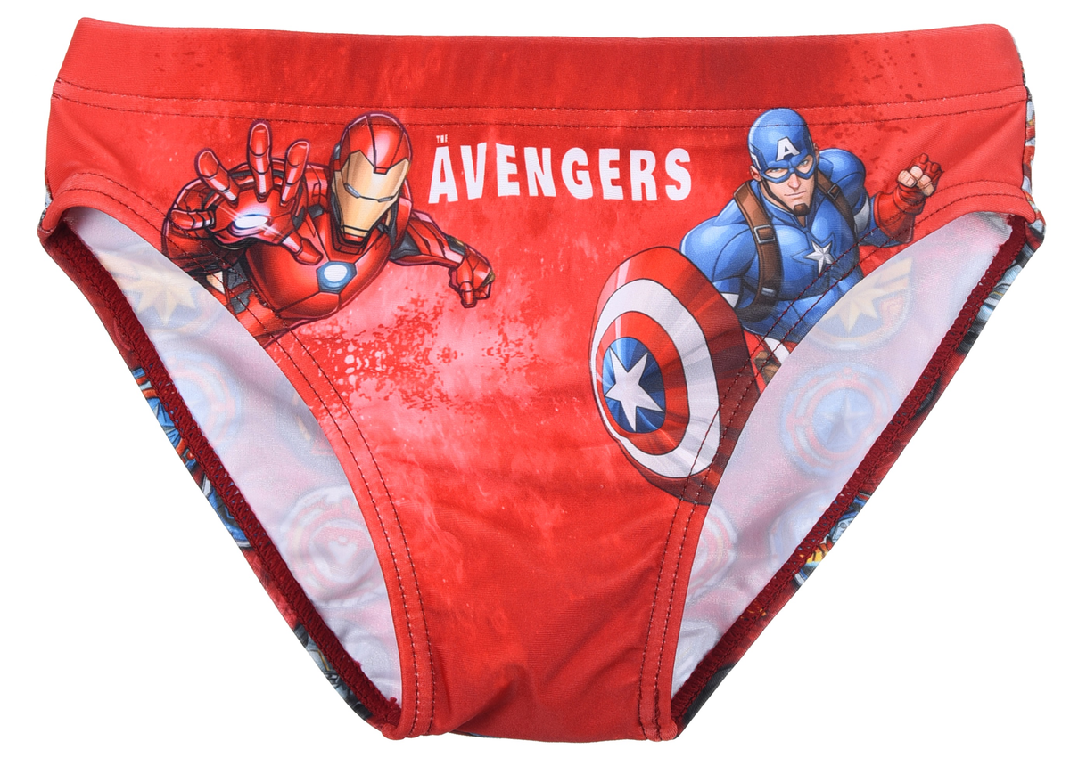 Costume Mare Avengers MARVEL Modello Slip a Mutandina Elasticizzato Piscina - Ye18204rosso