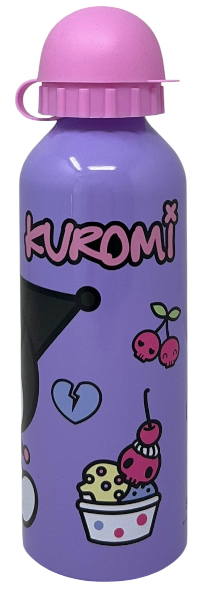 Borraccia in Alluminio Kuromi con Beccuccio e Coperchio 500 Ml - Ku00007/r