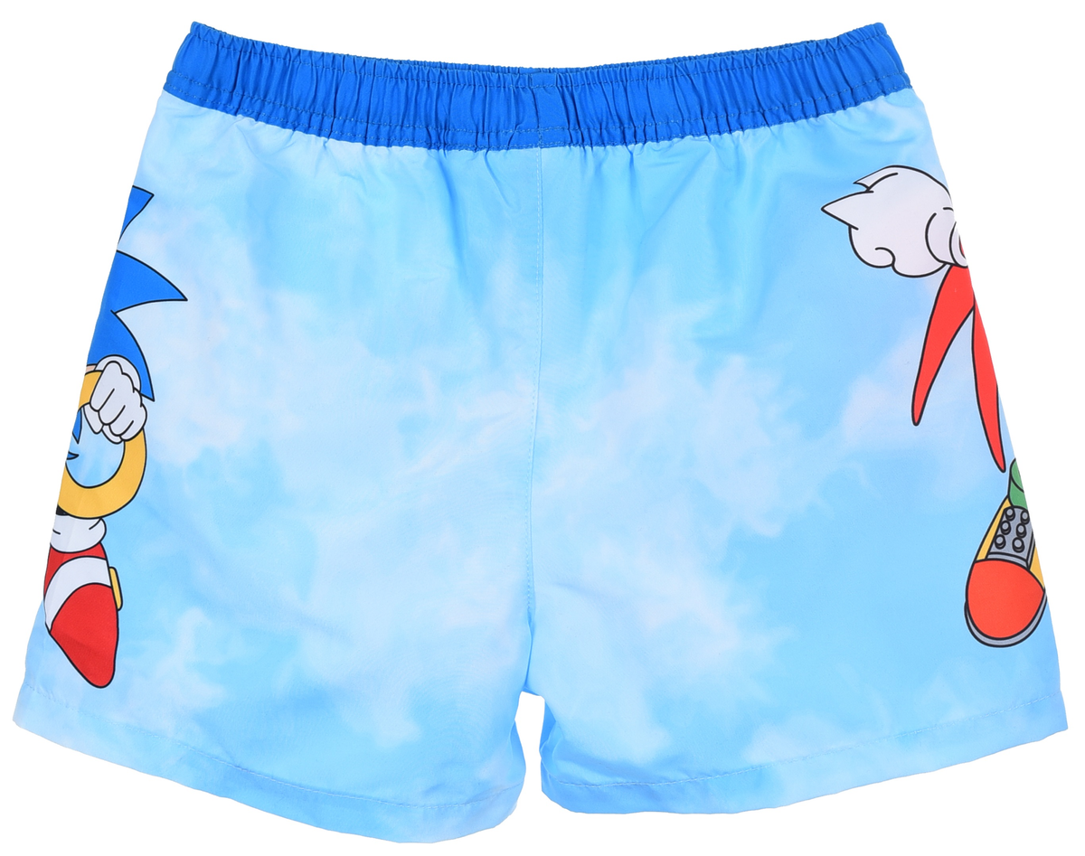 Costume Mare Sonic Modello Pantaloncini Bermuda Elasticizzato con Retina - Ye18117celeste