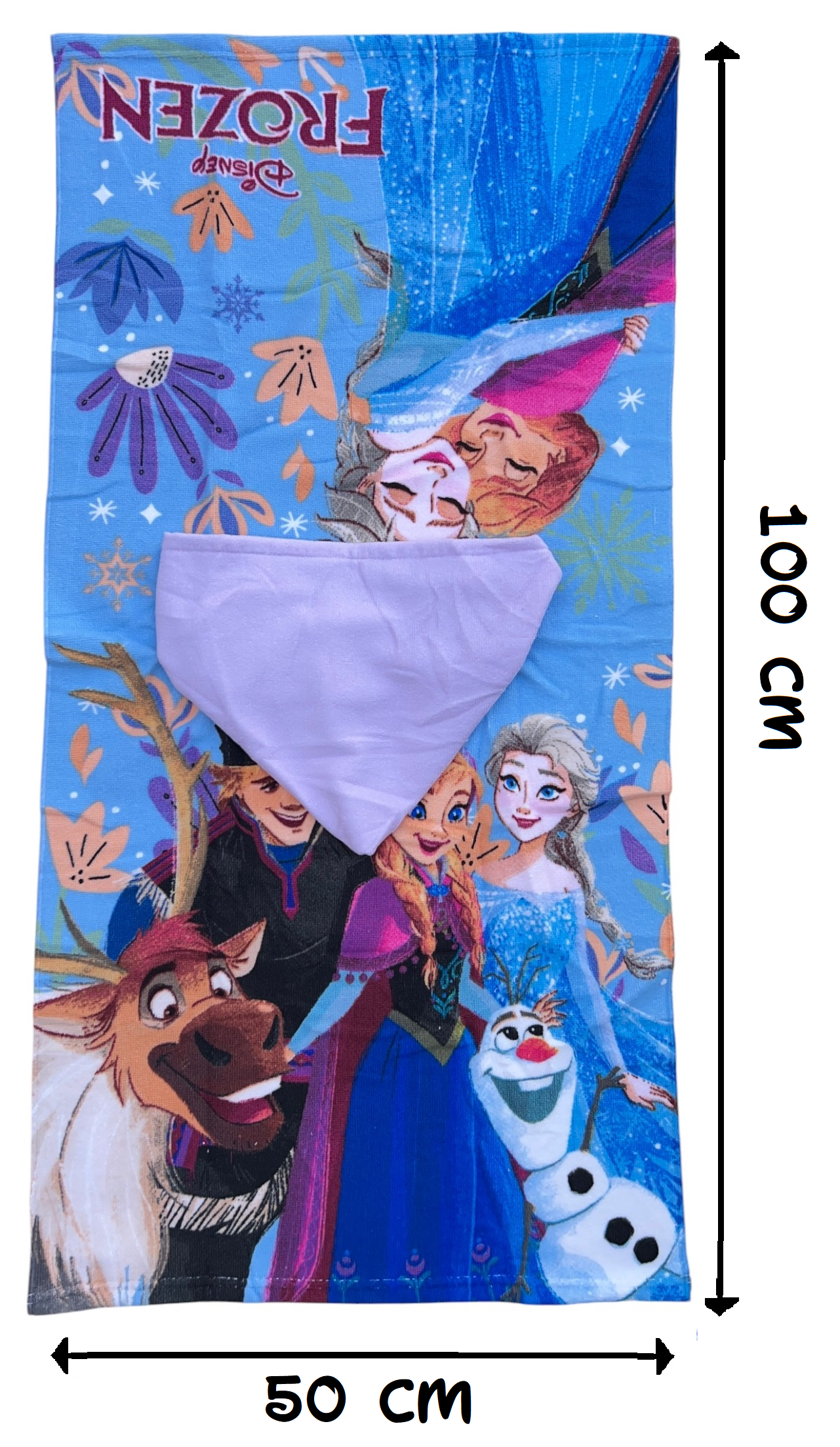 Poncho Mare Frozen DISNEY 100 X 50 CM Accappatoio per Bambini 100% Pl - Fro36-5076