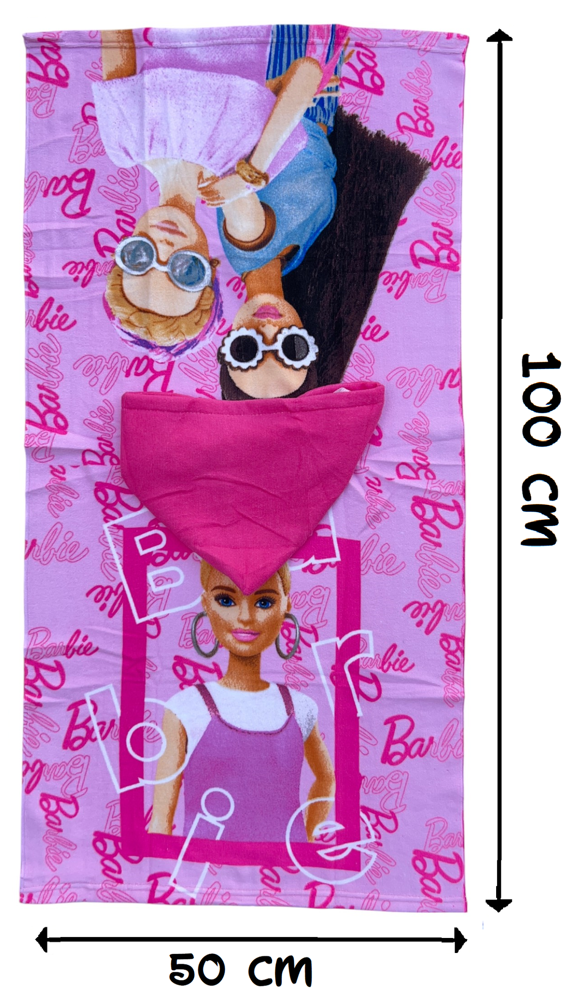 Poncho Mare Barbie 100 X 50 CM Accappatoio per Bambini 100% Pl - Bar36-5186