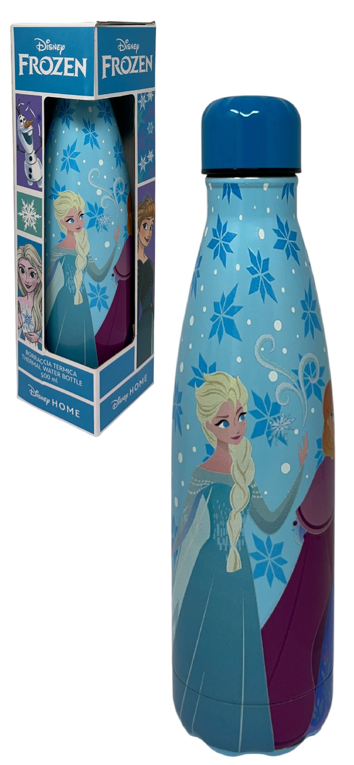 Borraccia Termica Frozen Ii DISNEY in Acciaio Inox Bottiglia con Tappo Svitabile 500 Ml - D11289te/c