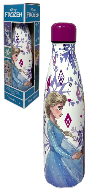 Borraccia Termica Frozen Ii DISNEY in Acciaio Inox Bottiglia con Tappo Svitabile 500 Ml - D11289te/b