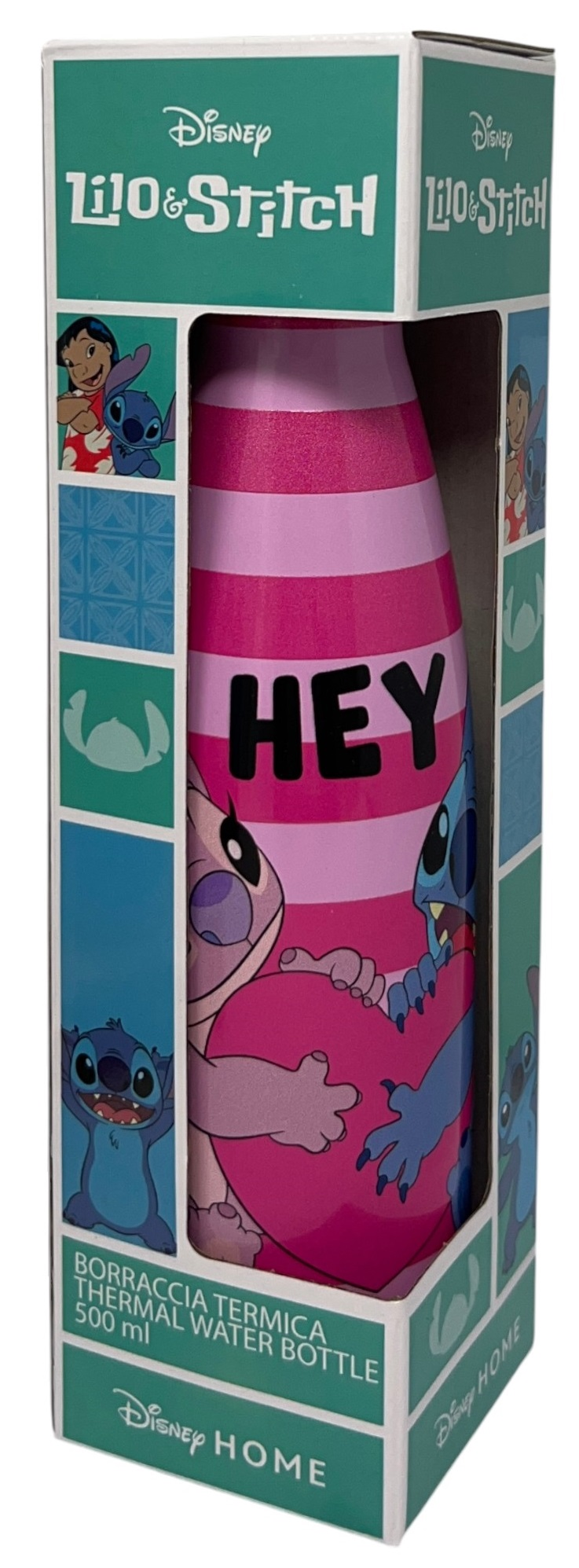 Borraccia Termica Stitch e Angel DISNEY in Acciaio Inox Bottiglia con Tappo Svitabile 500 Ml - D11291te/r