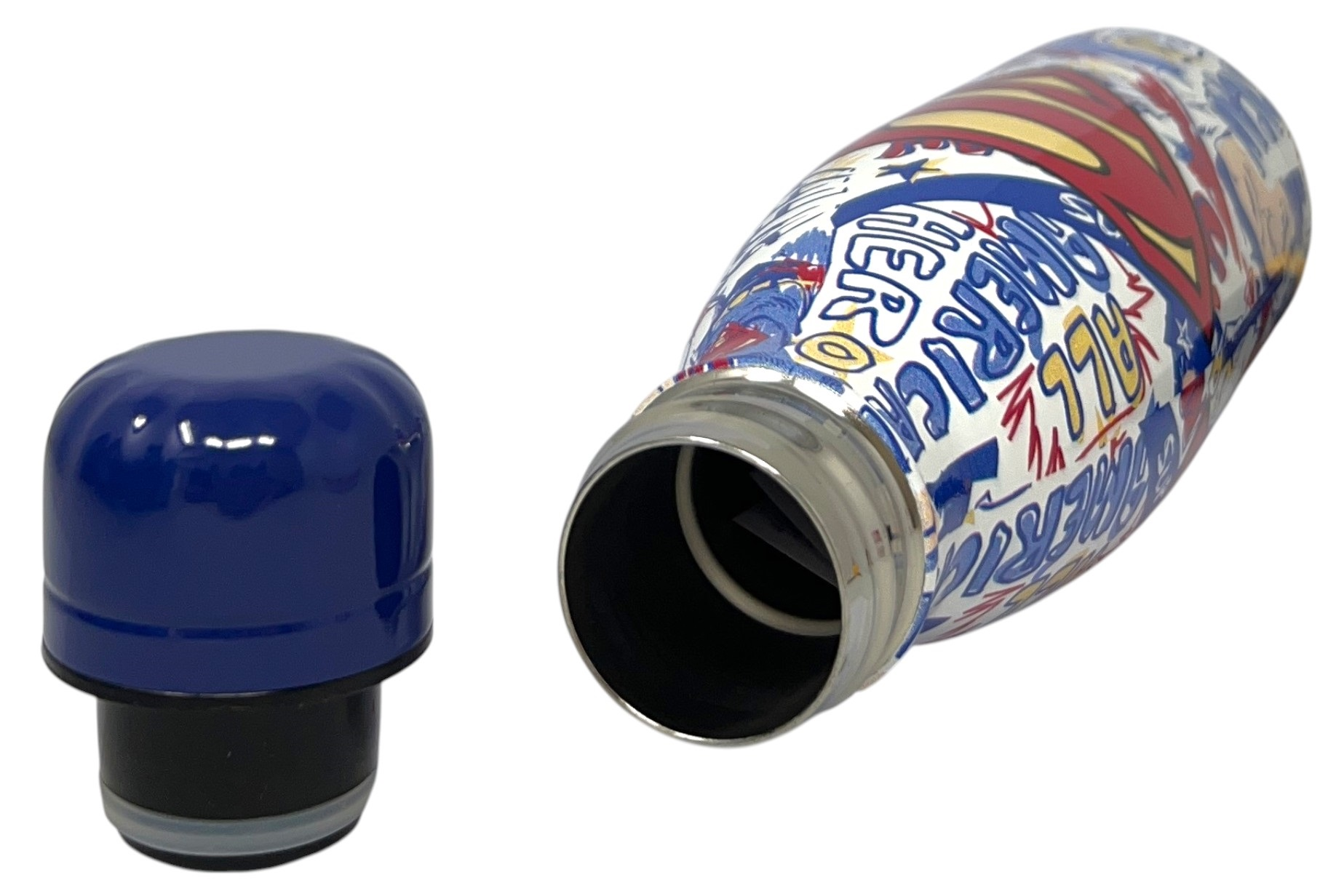 Borraccia Termica Superman in Acciaio Inox Bottiglia con Tappo Svitabile 500 Ml - L09098te/b