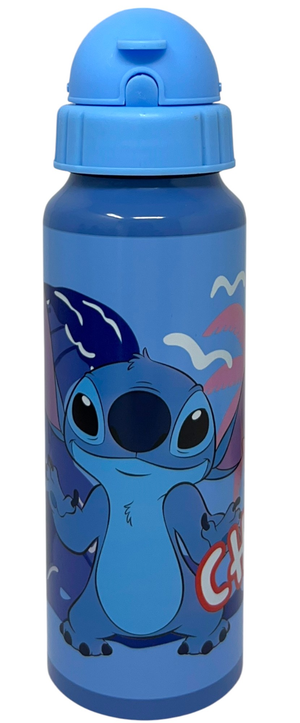 Borraccia in Alluminio con Cannuccia Stitch DISNEY Bottiglia per Bambini 550 Ml - D09507mc/c