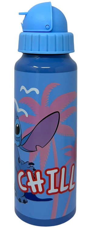 Borraccia in Alluminio con Cannuccia Stitch DISNEY Bottiglia per Bambini 550 Ml - D09507mc/c