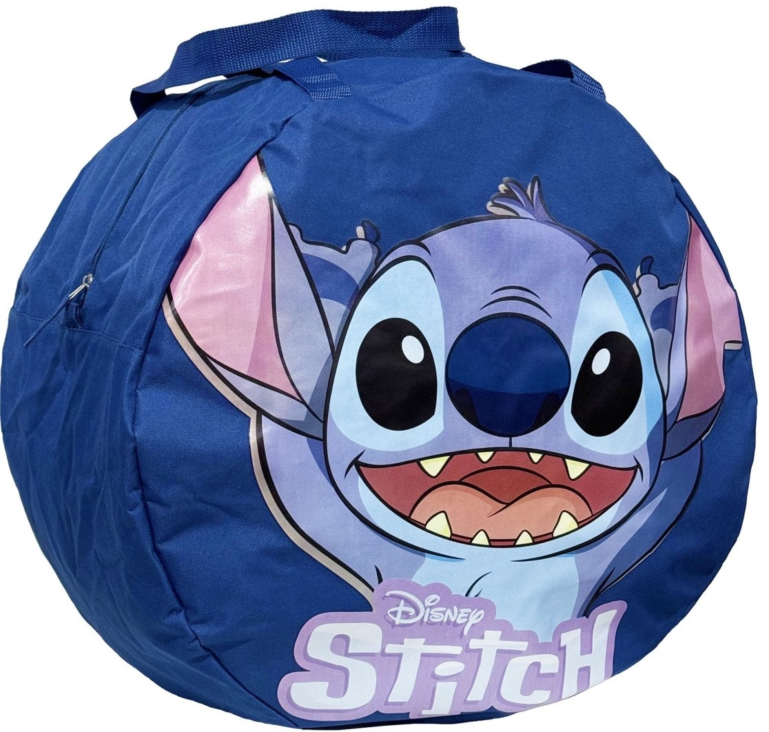 Borsa Portagiochi Stitch DISNEY Rotonda con Manici e Chiusura a Zip 50x32 CM - D08937mc