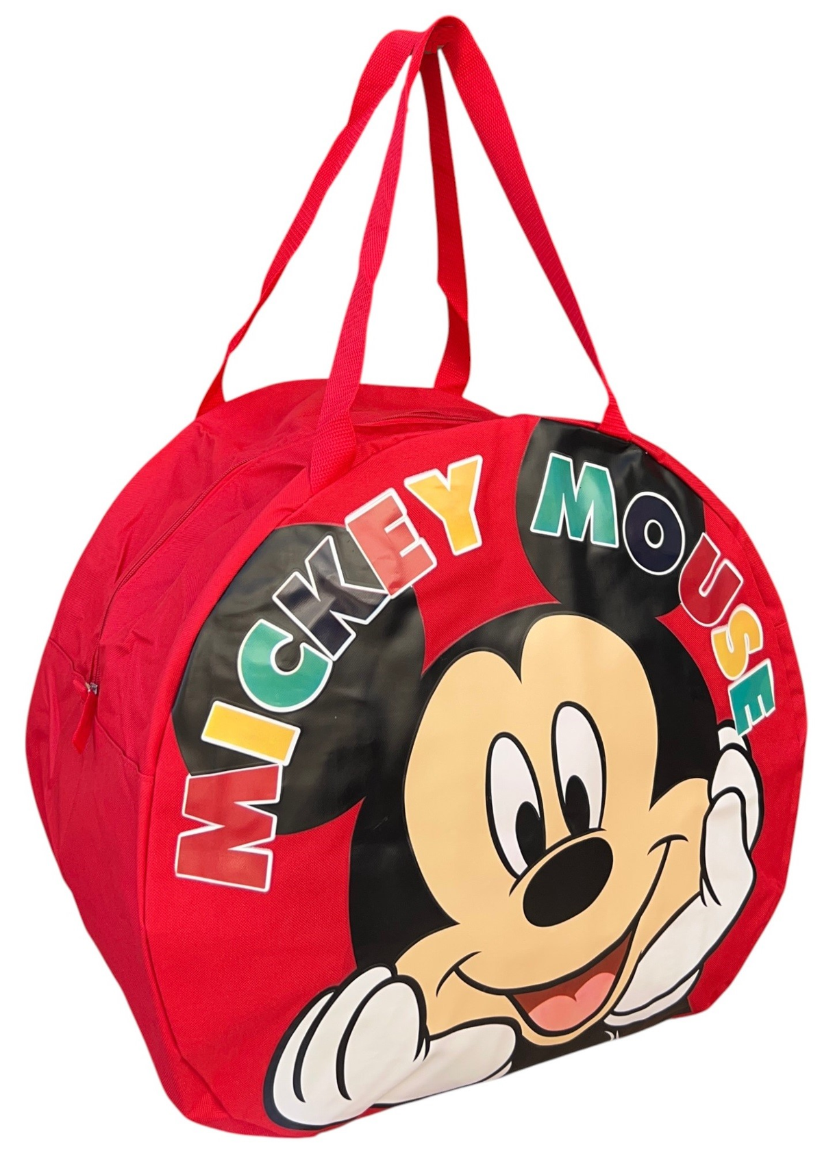 Borsa Portagiochi Topolino DISNEY Rotonda con Manici e Chiusura a Zip 50x32 CM - D08939mc