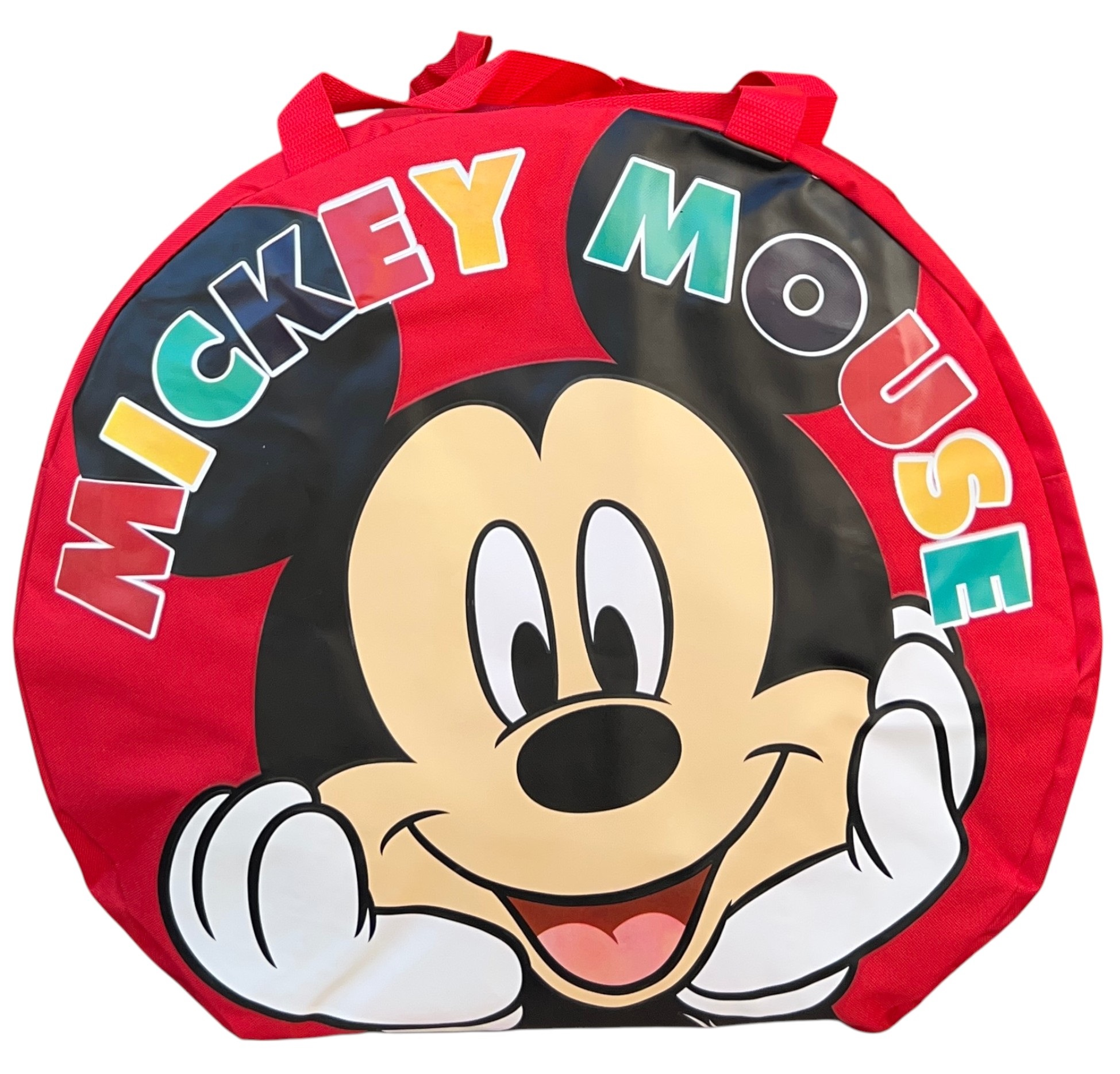 Borsa Portagiochi Topolino DISNEY Rotonda con Manici e Chiusura a Zip 50x32 CM - D08939mc