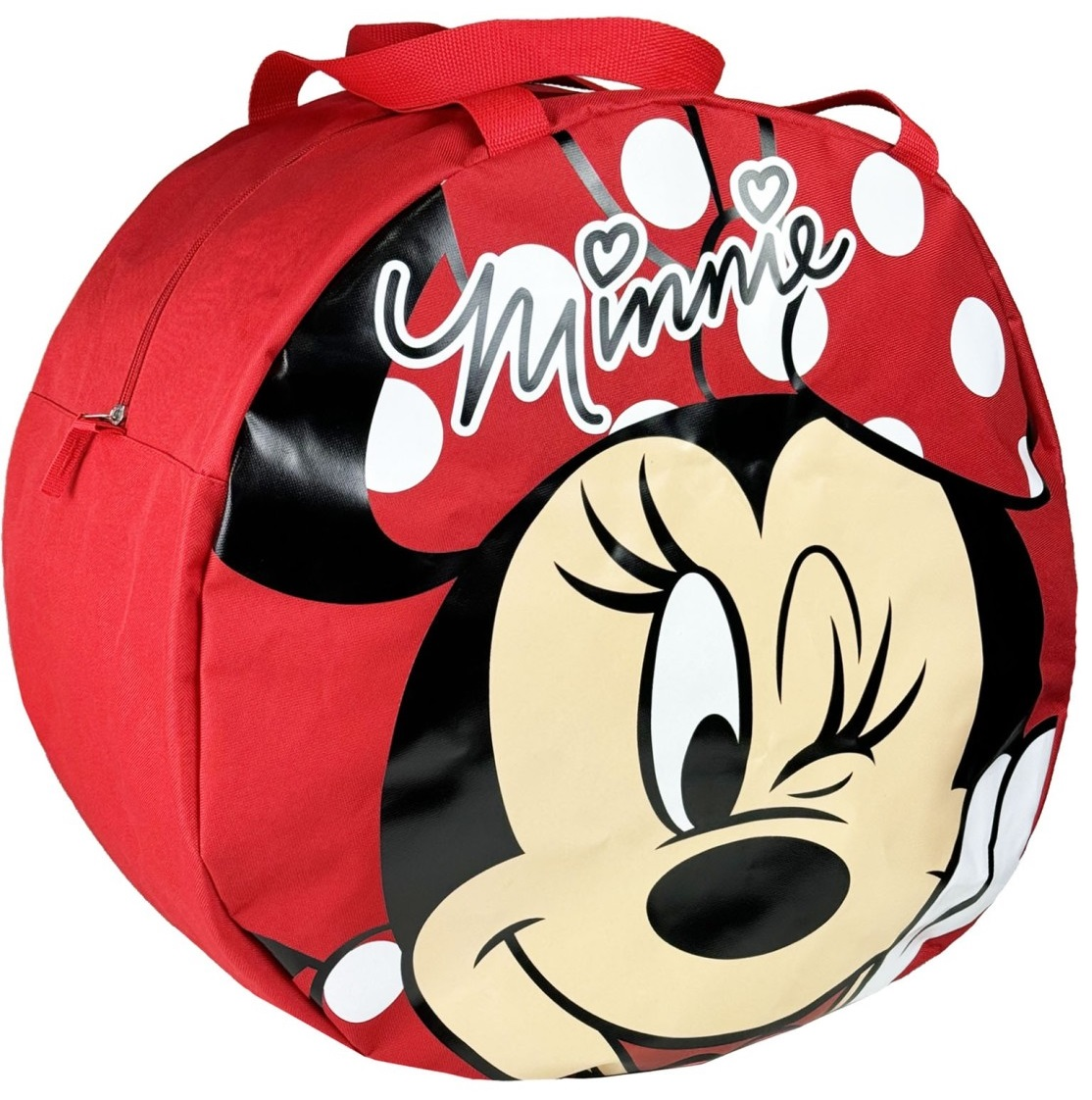 Borsa Portagiochi Minnie Mouse DISNEY Rotonda con Manici e Chiusura a Zip 50x32 CM - D08940mc