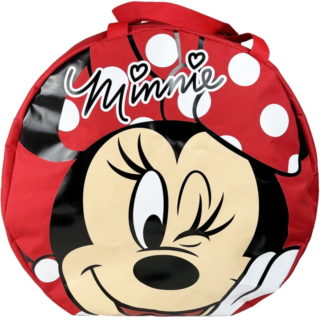 Borsa Portagiochi Minnie Mouse DISNEY Rotonda con Manici e Chiusura a Zip 50x32 CM - D08940mc
