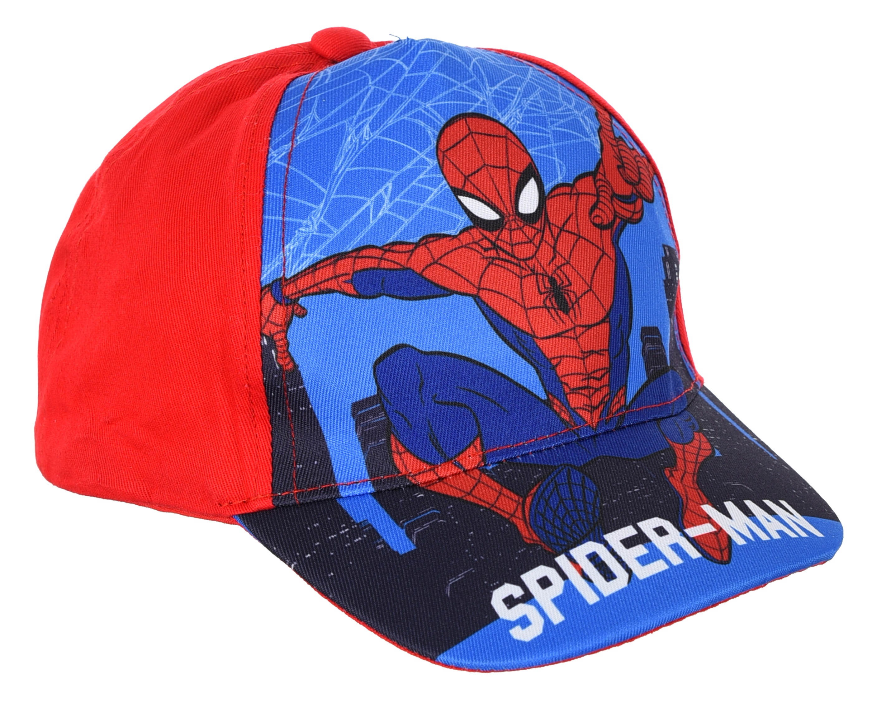 Cappello Spiderman MARVEL con Visiera Berretto Estivo Regolabile Bambino - Ye40066rosso