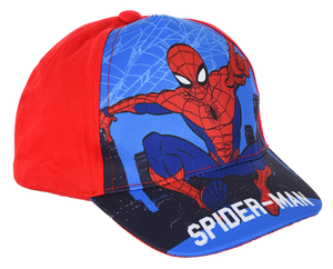 Cappello Spiderman MARVEL con Visiera Berretto Estivo Regolabile Bambino - Ye40066rosso