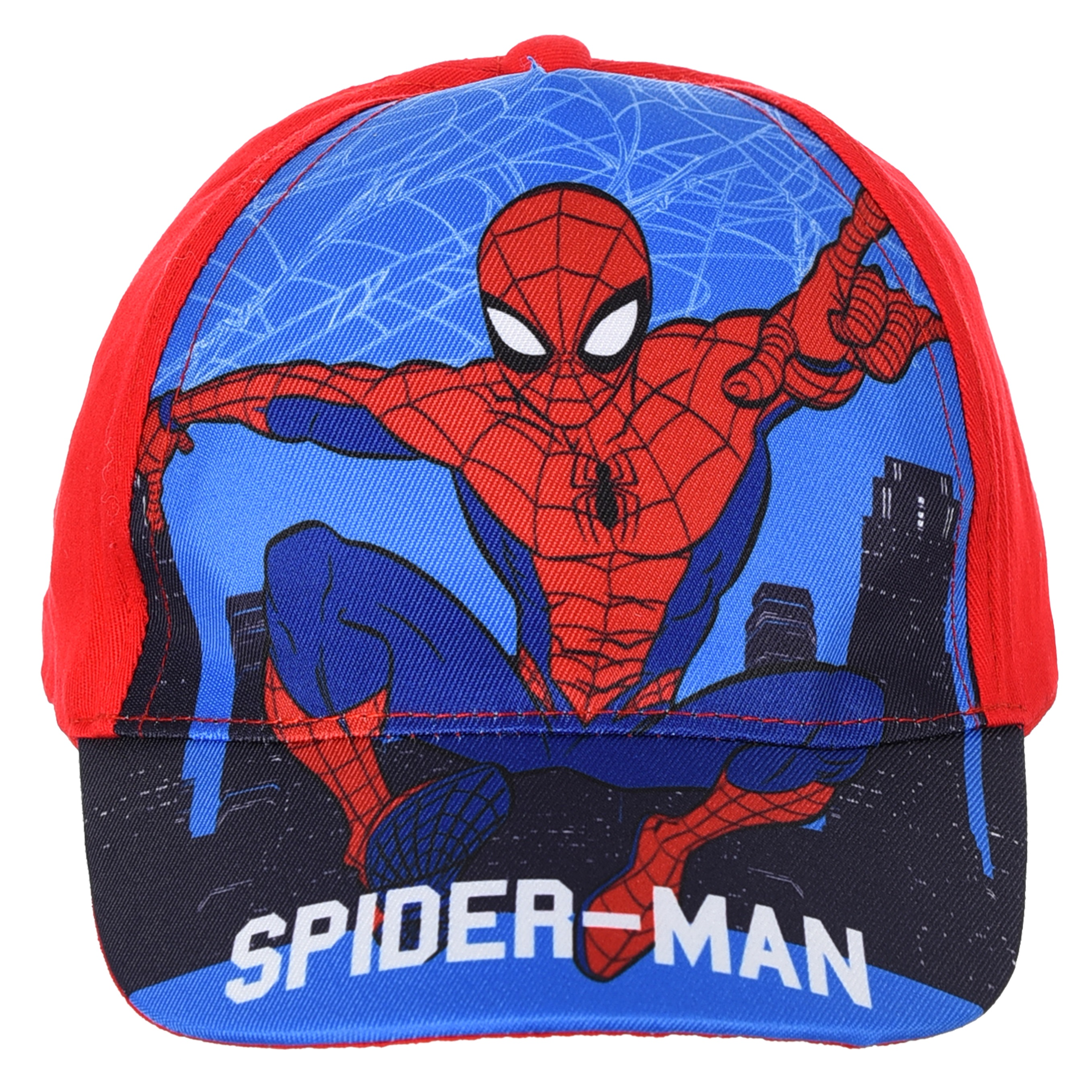Cappello Spiderman MARVEL con Visiera Berretto Estivo Regolabile Bambino - Ye40066rosso