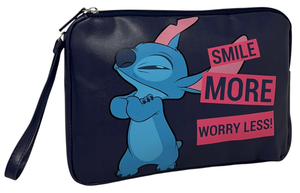 Beauty Case Stitch DISNEY Pochette in Ecopelle con Laccetto Organizer - D07715mc