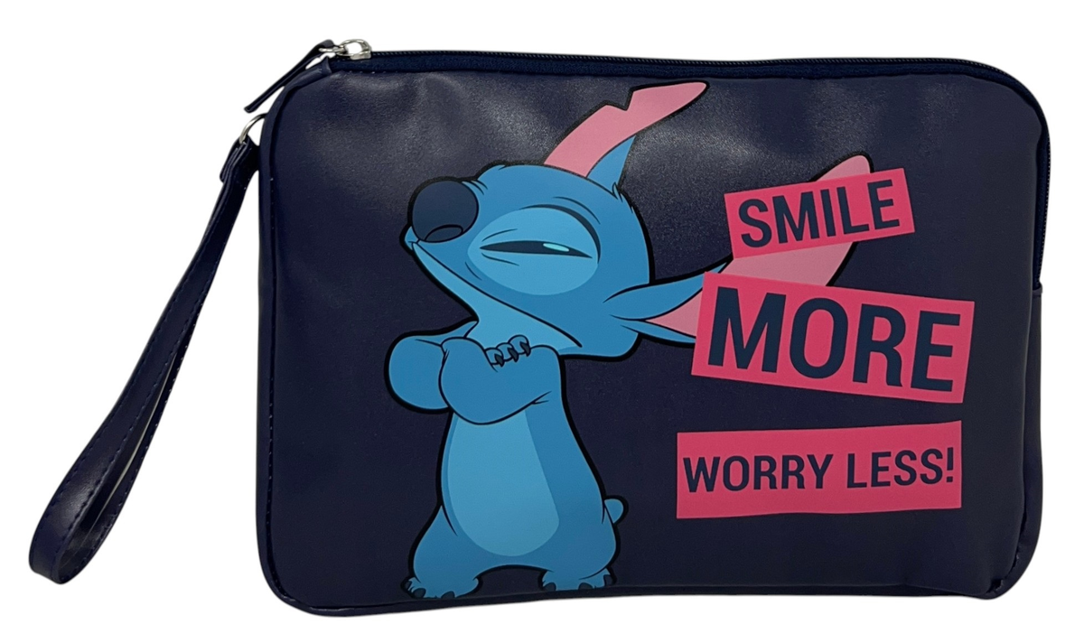 Beauty Case Stitch DISNEY Pochette in Ecopelle con Laccetto Organizer - D07715mc