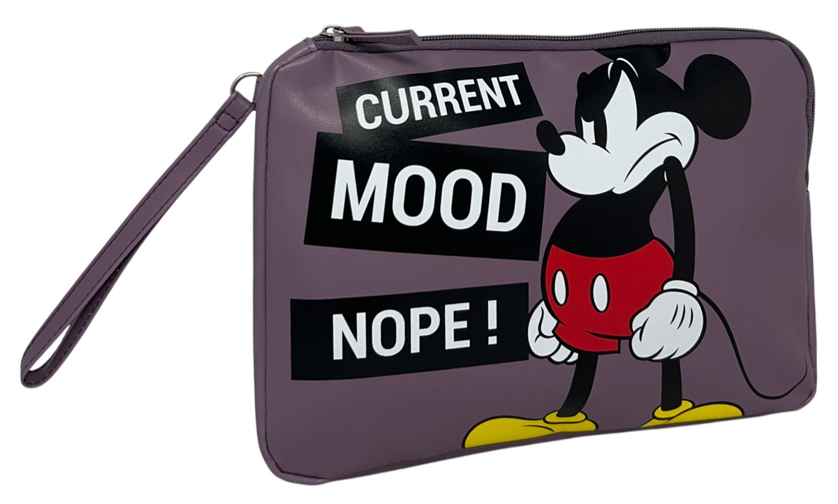 Beauty Case Topolino DISNEY Pochette in Ecopelle con Laccetto Organizer - D07713mc