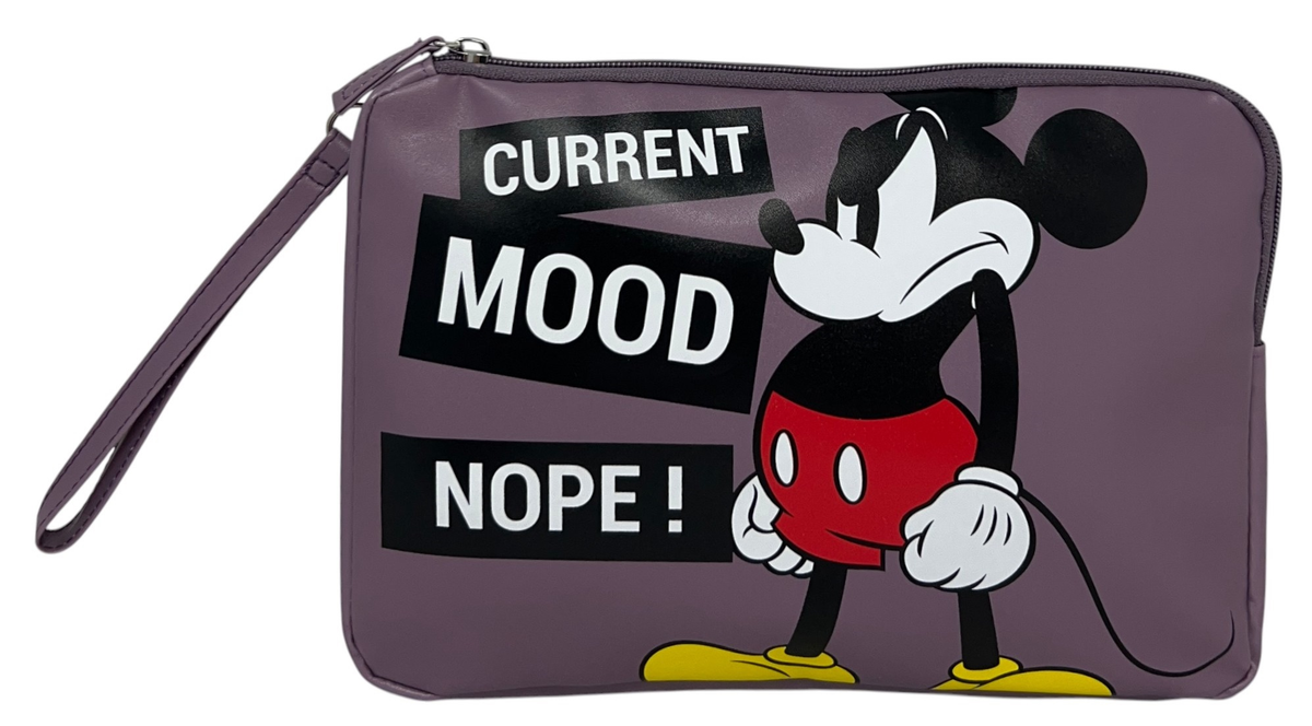 Beauty Case Topolino DISNEY Pochette in Ecopelle con Laccetto Organizer - D07713mc