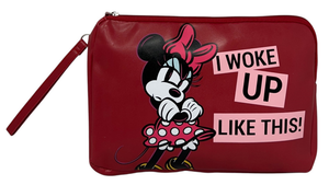 Beauty Case Minnie Mouse DISNEY Pochette in Ecopelle con Laccetto Organizer - D07714mc