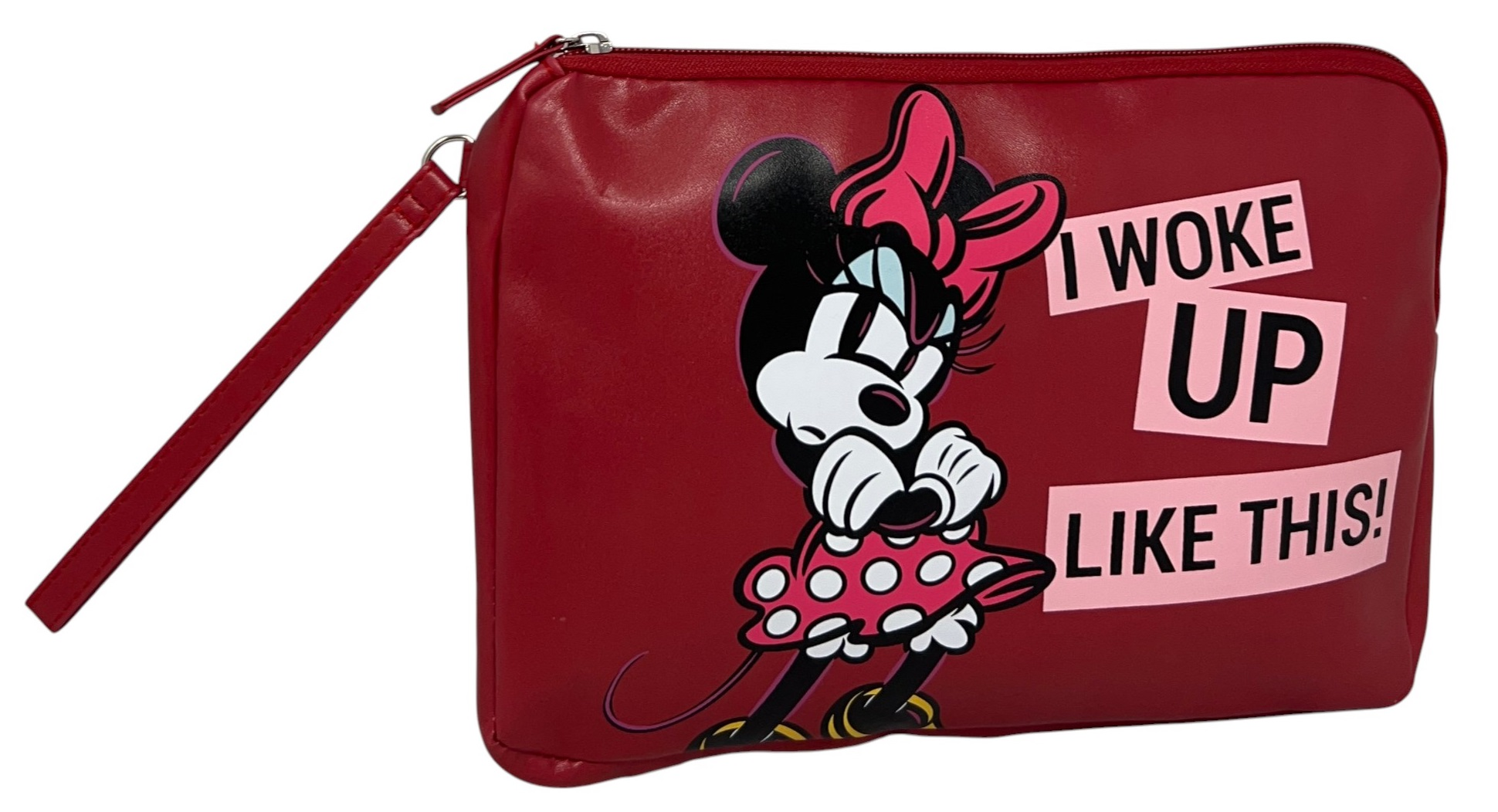 Beauty Case Minnie Mouse DISNEY Pochette in Ecopelle con Laccetto Organizer - D07714mc