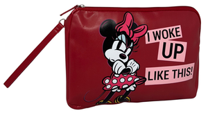 Beauty Case Minnie Mouse DISNEY Pochette in Ecopelle con Laccetto Organizer - D07714mc