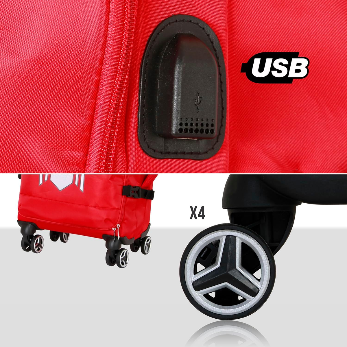 Trolley da Viaggio Spiderman MARVEL 55 CM Valigia Morbida in Tessuto con Manico Telescopico a Scomparsa - 06235