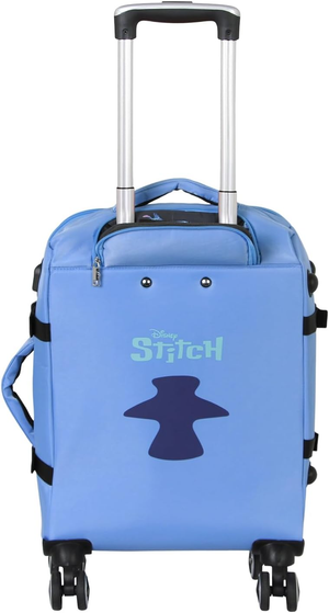 Trolley da Viaggio Stitch DISNEY 55 CM Valigia Morbida in Tessuto con Manico Telescopico a Scomparsa - 06241