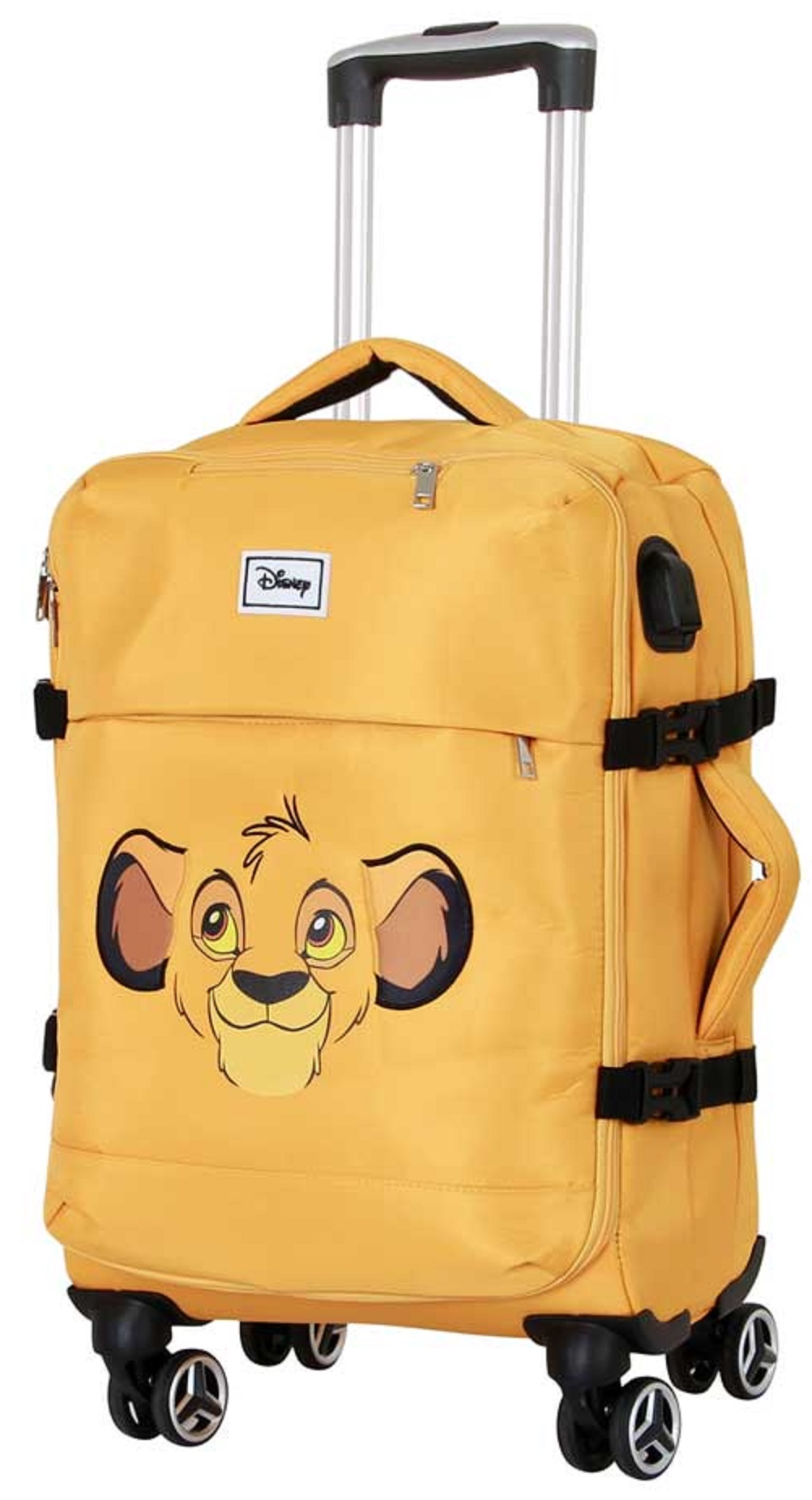 Trolley da Viaggio Simba il Re Leone DISNEY 55 CM Valigia Morbida in Tessuto con Manico Telescopico a Scomparsa - 06242