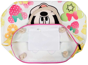 Borsa Mare Minnie Mouse DISNEY in Tessuto con Manici e Cerniera da Spiaggia - 07034