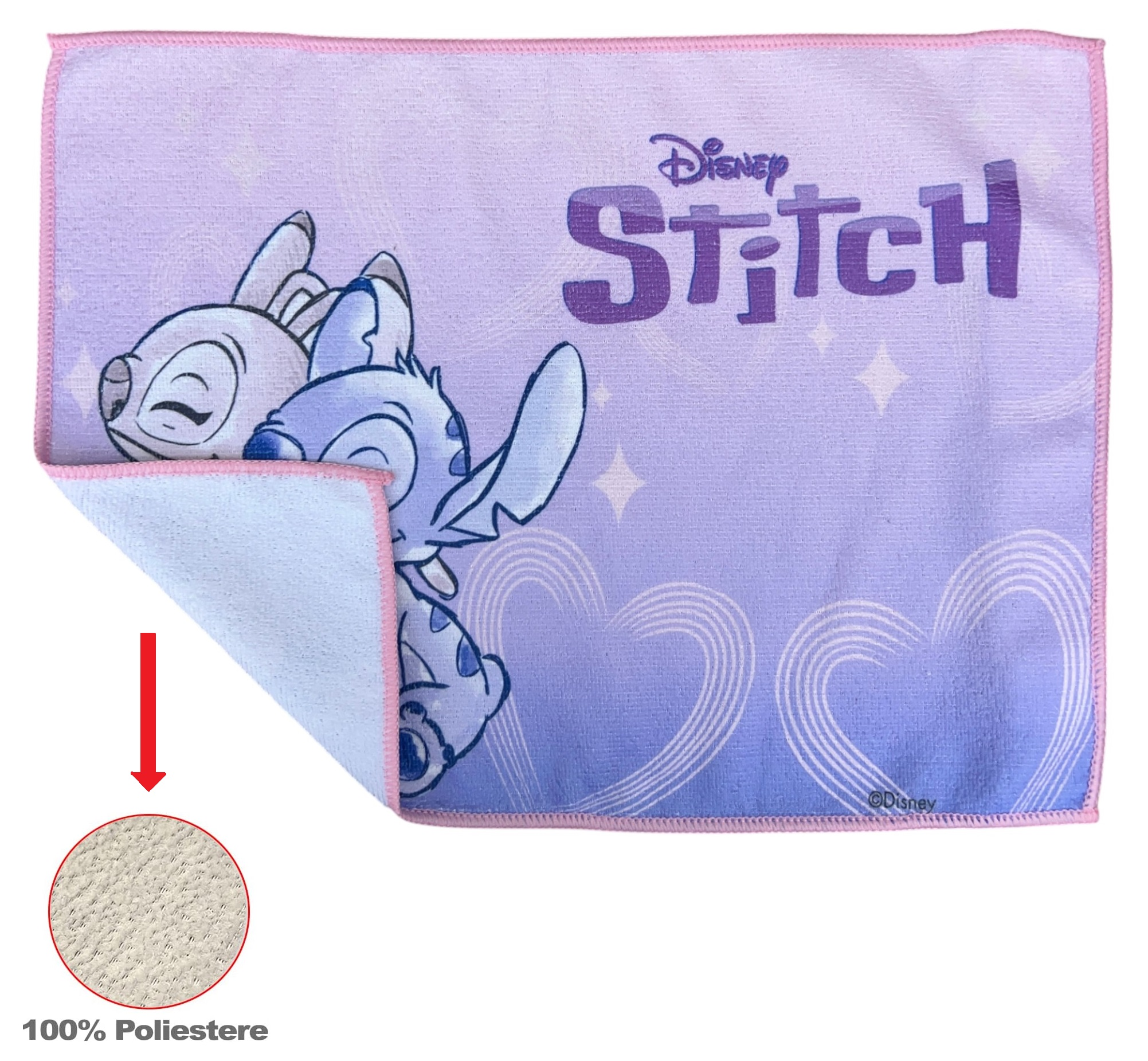 Tovaglietta Stitch Angel DISNEY in Tessuto da Colazione Pranzo Cm.40x30 - Lst1000-G
