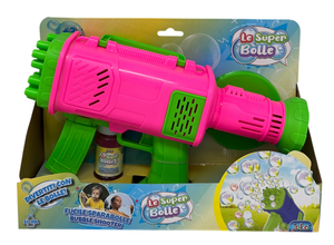 Pistola Sparabolle di Sapone a 24 Fori Fucsia Gioco per Bambini - Wnt0047
