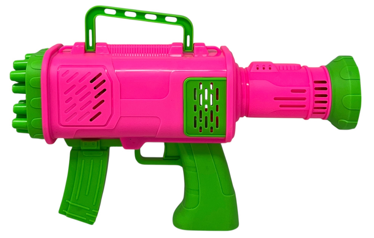 Pistola Sparabolle di Sapone a 24 Fori Fucsia Gioco per Bambini - Wnt0047