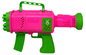Pistola Sparabolle di Sapone a 24 Fori Fucsia Gioco per Bambini - Wnt0047
