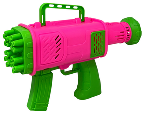 Pistola Sparabolle di Sapone a 24 Fori Fucsia Gioco per Bambini - Wnt0047