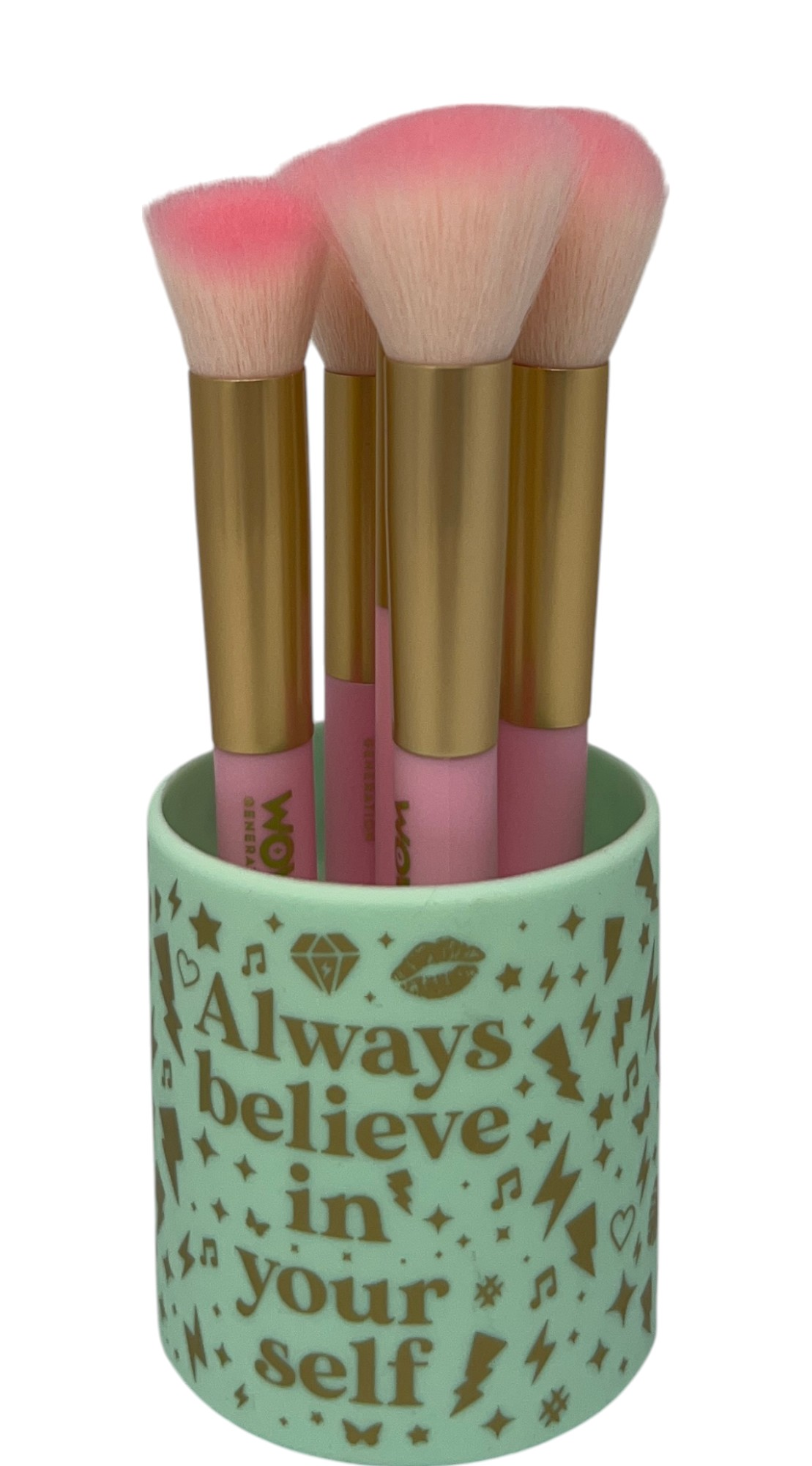 Set Pennelli per il Trucco 5 Pennelli con Contenitore in Silicone - Wow00152
