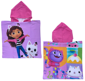 Poncho Mare Gabby's Dollhouse 100 X 50 CM Accappatoio per Bambini 100% Pl - Gab36-0427