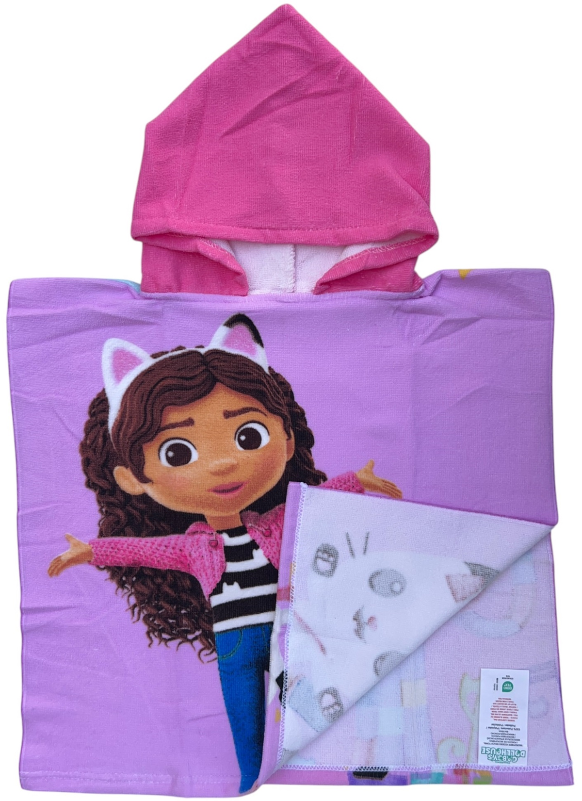 Poncho Mare Gabby's Dollhouse 100 X 50 CM Accappatoio per Bambini 100% Pl - Gab36-0427