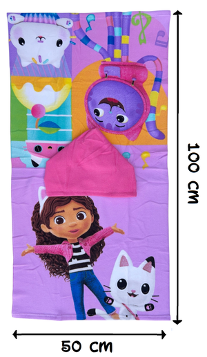 Poncho Mare Gabby's Dollhouse 100 X 50 CM Accappatoio per Bambini 100% Pl - Gab36-0427