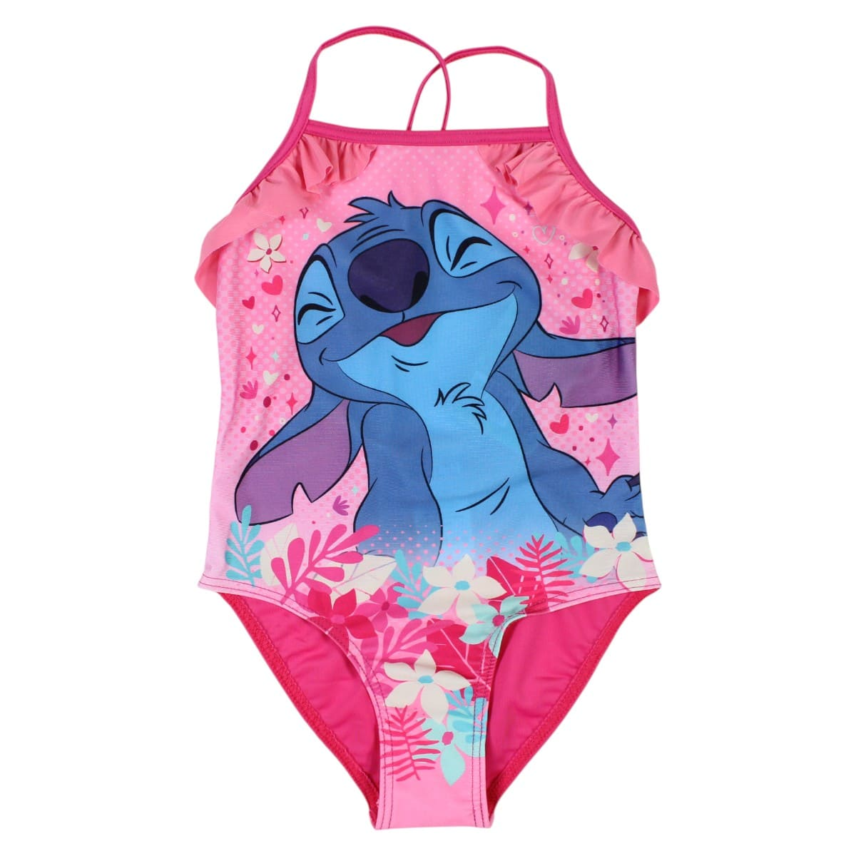 Costume con Pareo Stitch DISNEY Costume da Bagno Intero con Gonna Bambina - Lil36-0802